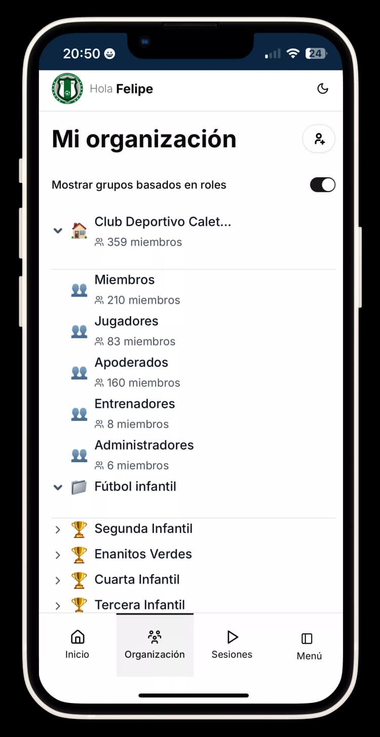Dashboard de organización
